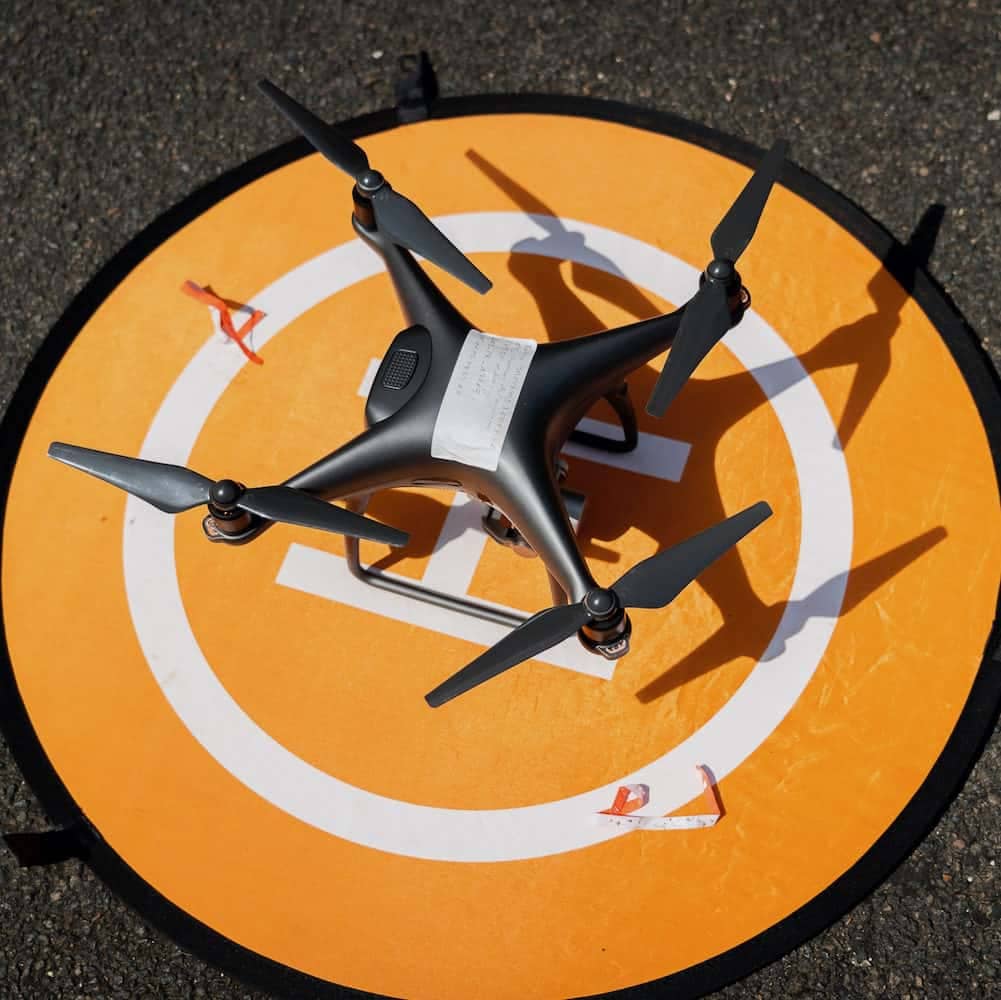 drone posé sur cible